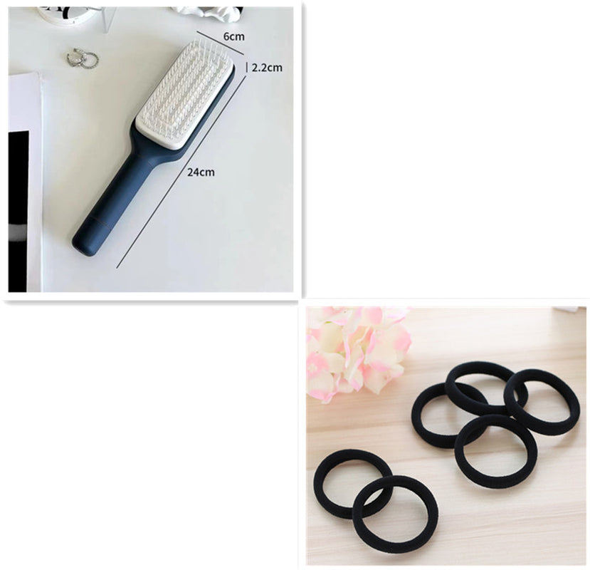 4 in 1 Self Cleaning Hair Brush New Self-Cleaning Anti-Static Massage Comb Scalable Rotate Lifting Self Cleaning Hairbrush