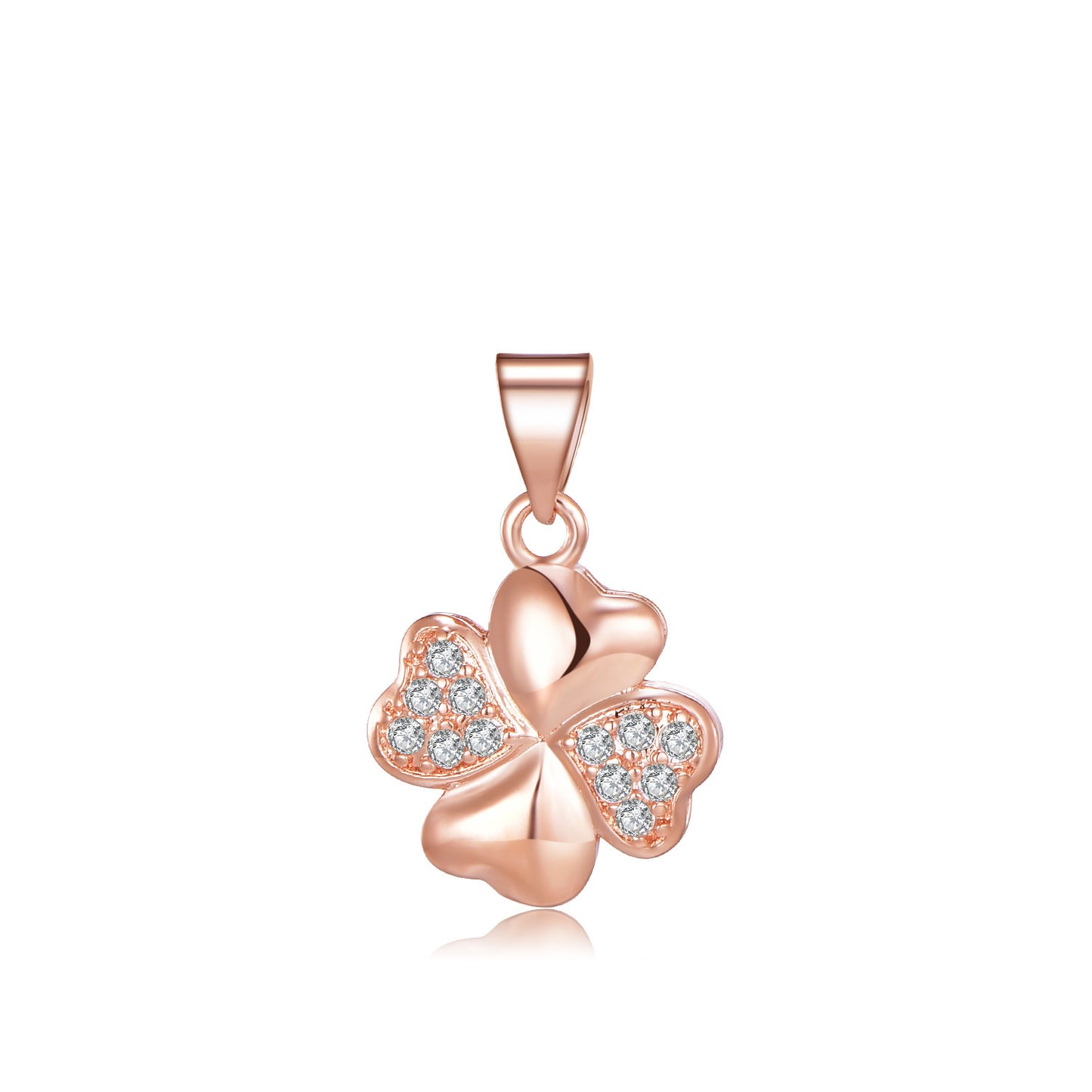 Collar de plata de ley bañado en oro rosa