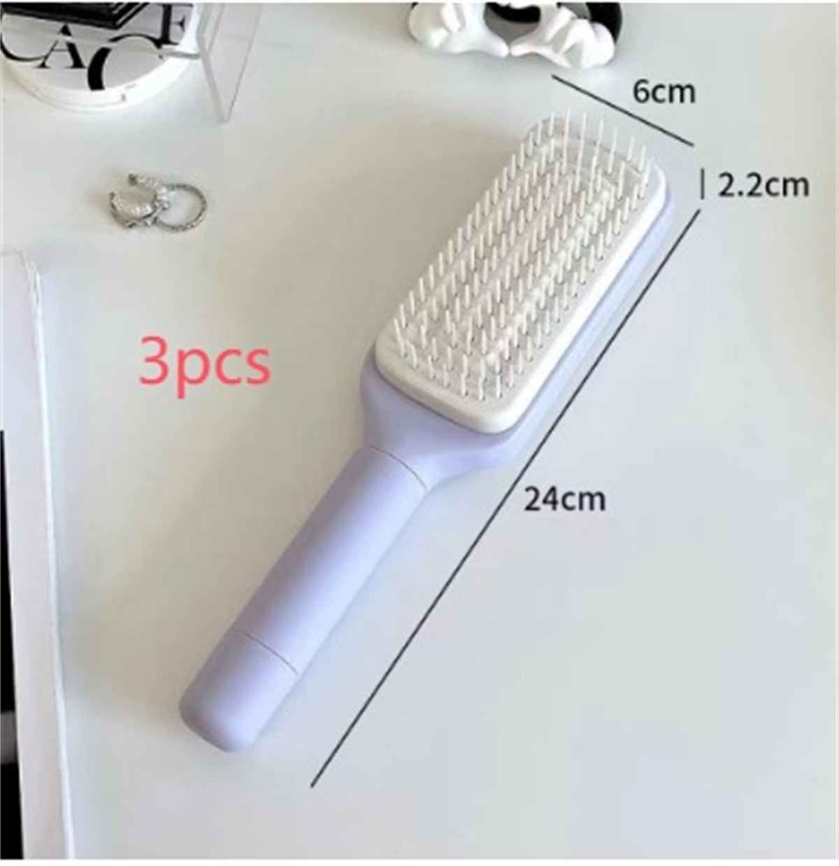 4 in 1 Self Cleaning Hair Brush New Self-Cleaning Anti-Static Massage Comb Scalable Rotate Lifting Self Cleaning Hairbrush