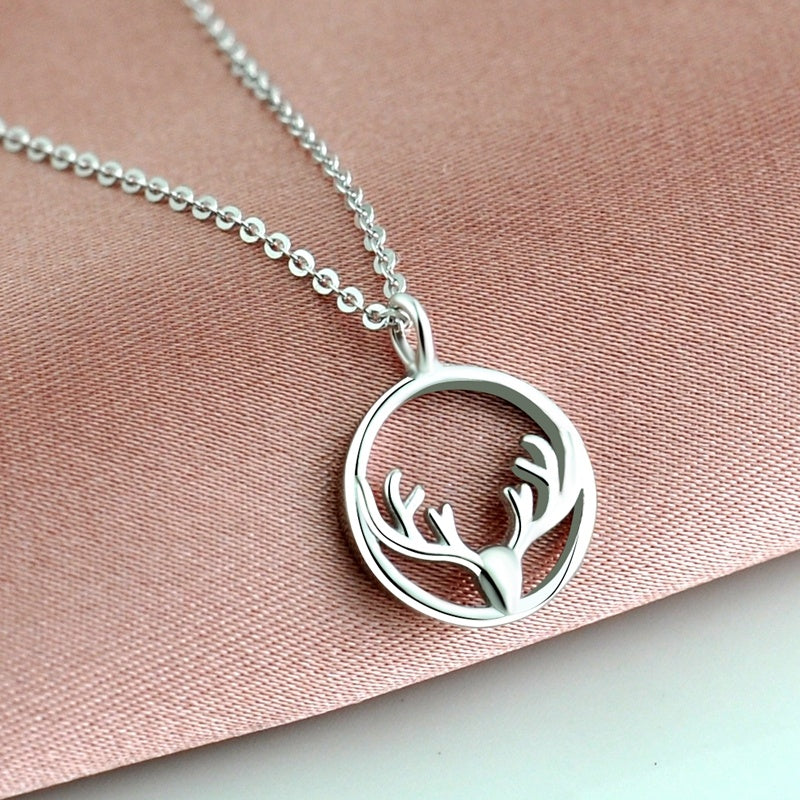 Collar de plata de ley para mujer, chapado en oro rosa, collar sencillo de plata