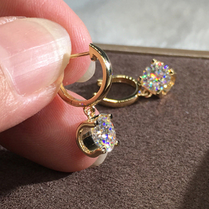 Anillo de retención de orejas con diamantes Angel Kiss Elegante