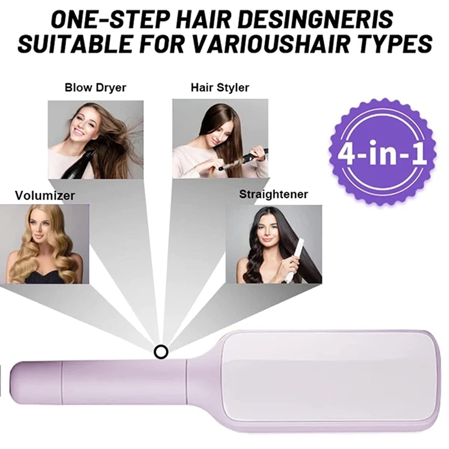 4 in 1 Self Cleaning Hair Brush New Self-Cleaning Anti-Static Massage Comb Scalable Rotate Lifting Self Cleaning Hairbrush