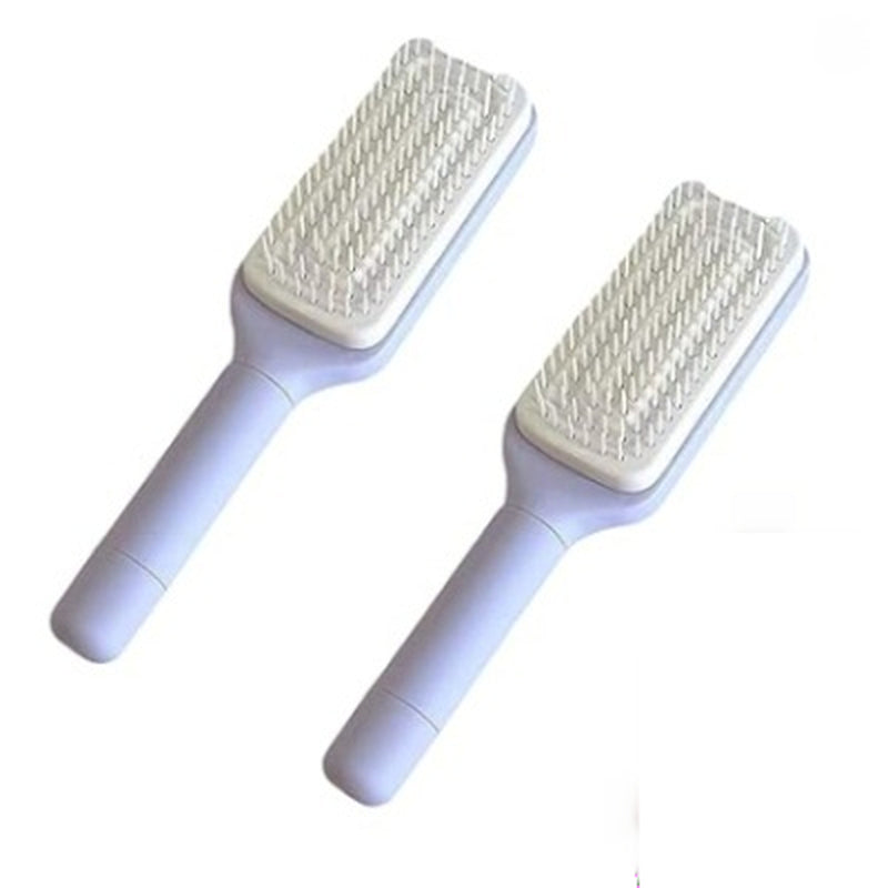 4 in 1 Self Cleaning Hair Brush New Self-Cleaning Anti-Static Massage Comb Scalable Rotate Lifting Self Cleaning Hairbrush