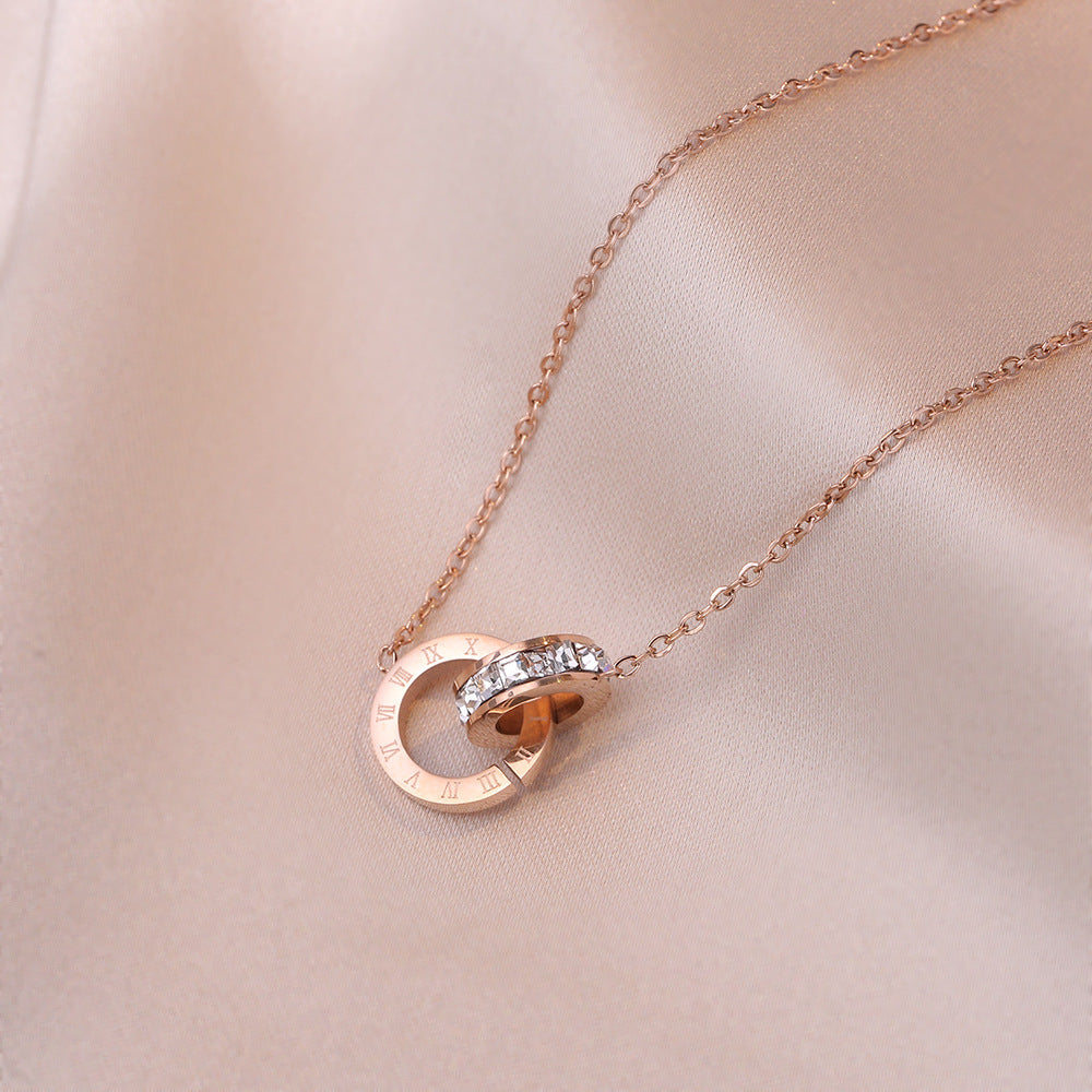 Collar de moda de oro rosa