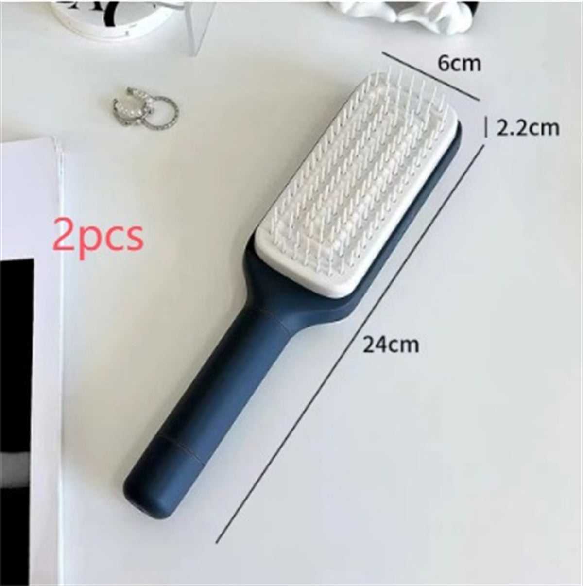 4 in 1 Self Cleaning Hair Brush New Self-Cleaning Anti-Static Massage Comb Scalable Rotate Lifting Self Cleaning Hairbrush