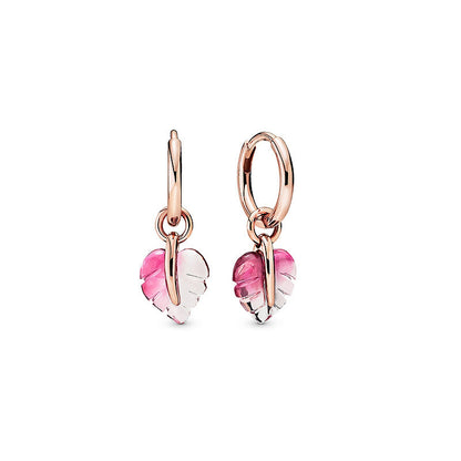 Pendientes Panjia europeos y americanos de moda con pavé, pendientes de oro rosa con forma de corazón, pendientes divertidos de amor para mujer, regalo 520
