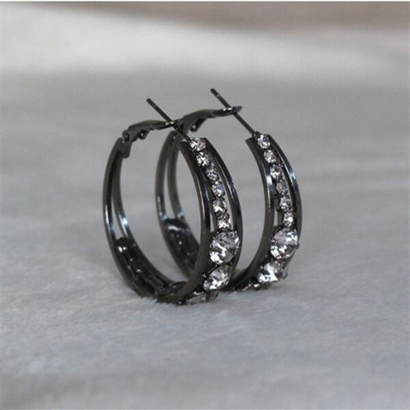 European and American Air Drill Mosaic Women'S Earrings