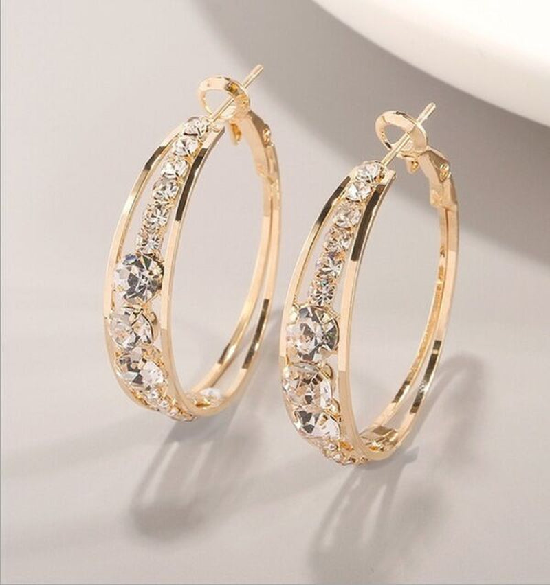 European and American Air Drill Mosaic Women'S Earrings
