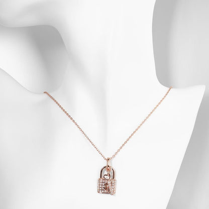 Collar de oro rosa "La llave de tu corazón" 