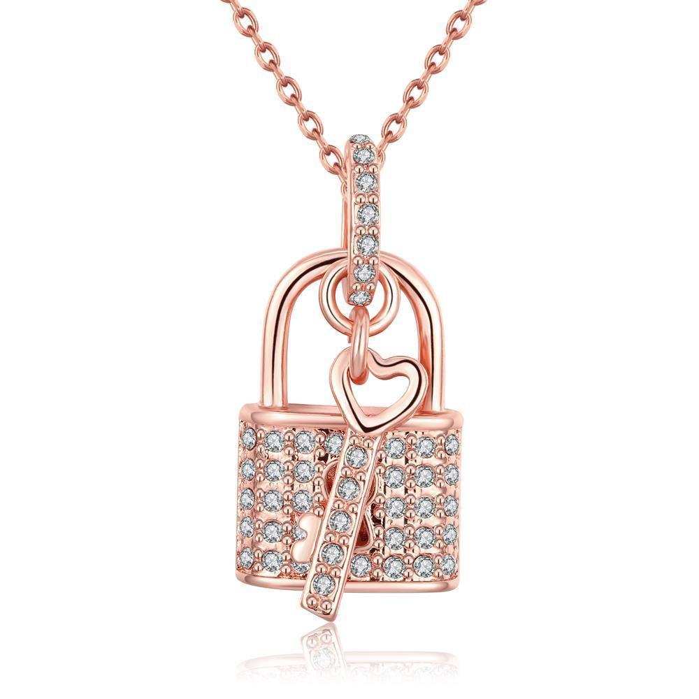 Collar de oro rosa "La llave de tu corazón" 