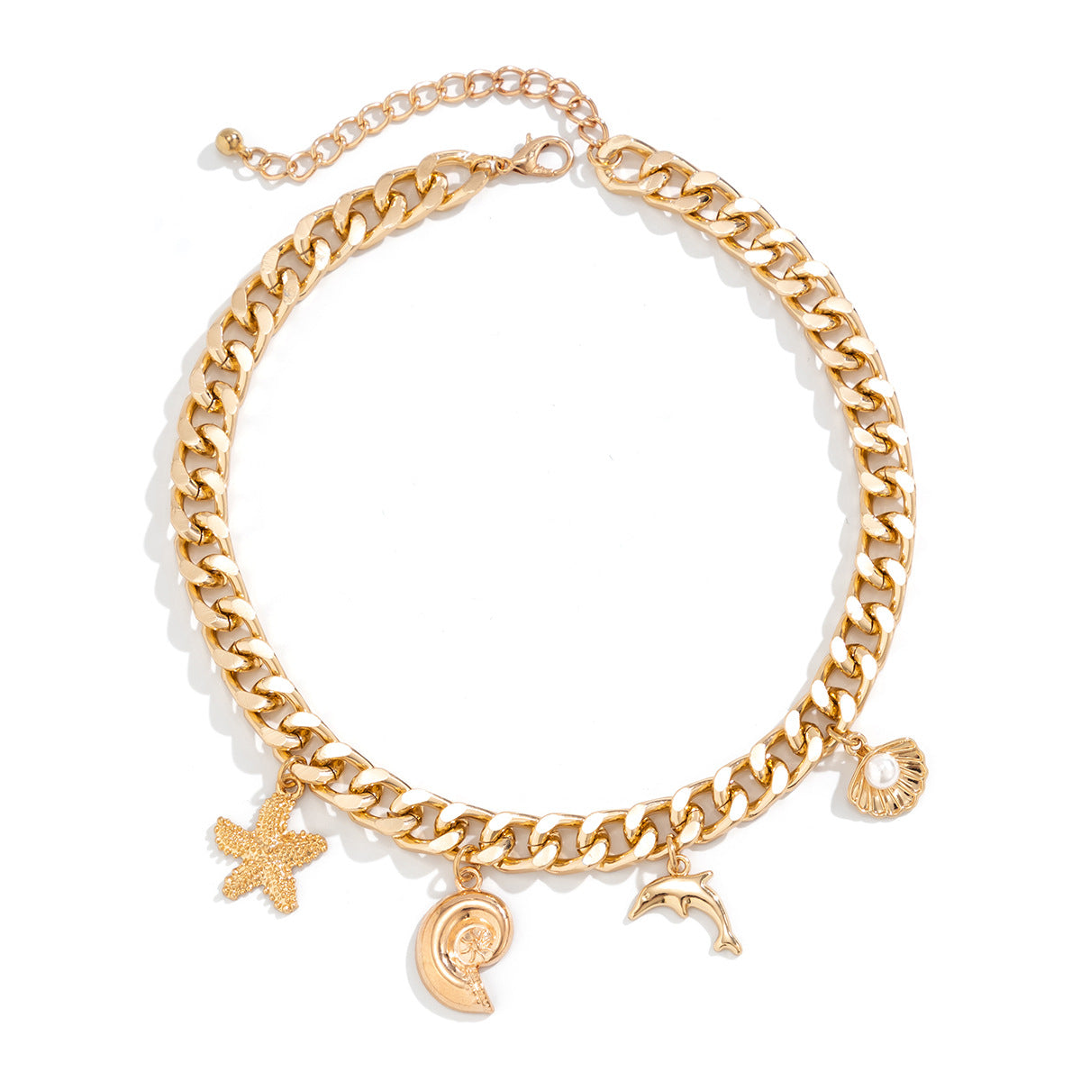 Conjunto de gargantilla y pulsera con borlas estilo bohemio chic con ambiente oceánico