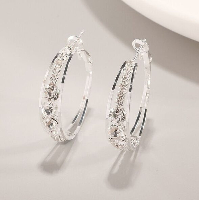 European and American Air Drill Mosaic Women'S Earrings