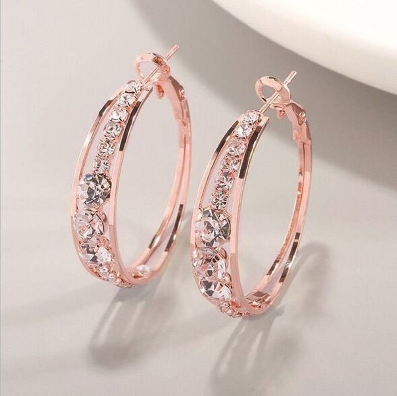 European and American Air Drill Mosaic Women'S Earrings
